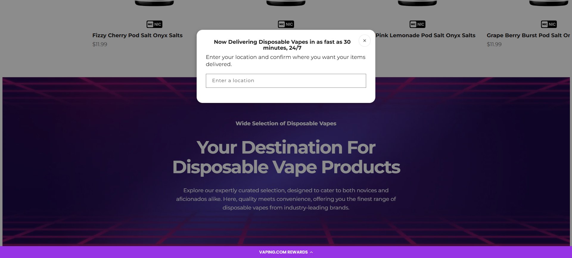 A collection of four white gummy fogger devices from different brands, showing their packaging and device design